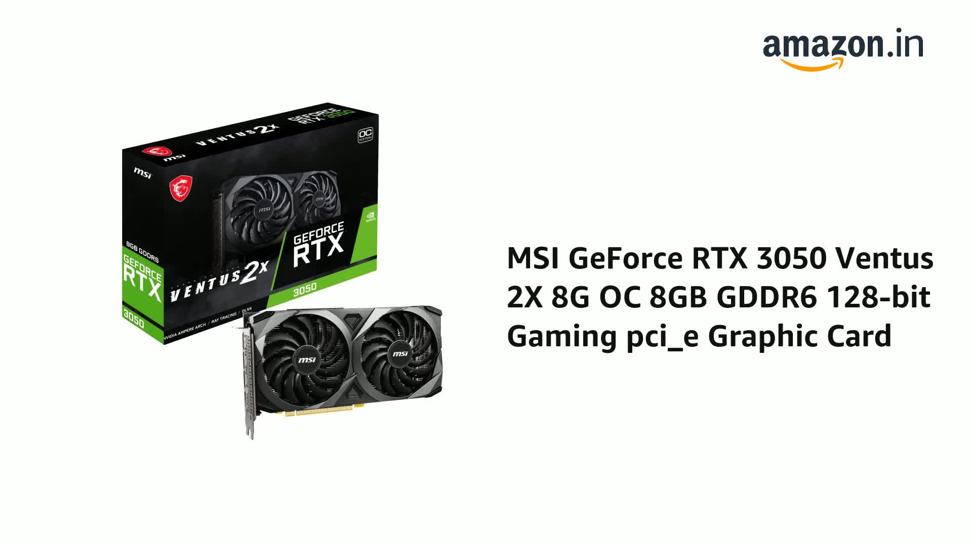 グラフィックボード・グラボ・ビデオカード MSI GeForce RTX3050 Ventus 2X 8G OC Amazon | MSI GeForce RTX 3050 VENTUS 2X J 8G OC グラフィック